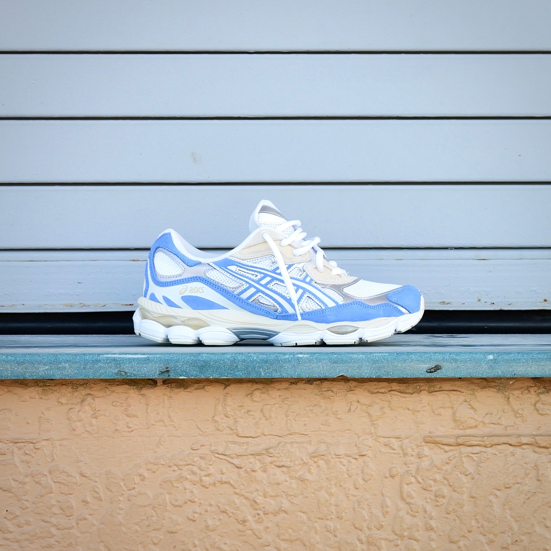 Mens Asics Gel-NYC (White/Blue Coast)