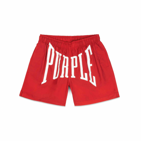 Purple Brand Uppercut All Around Shorts (Red) - PURPLE BRAND