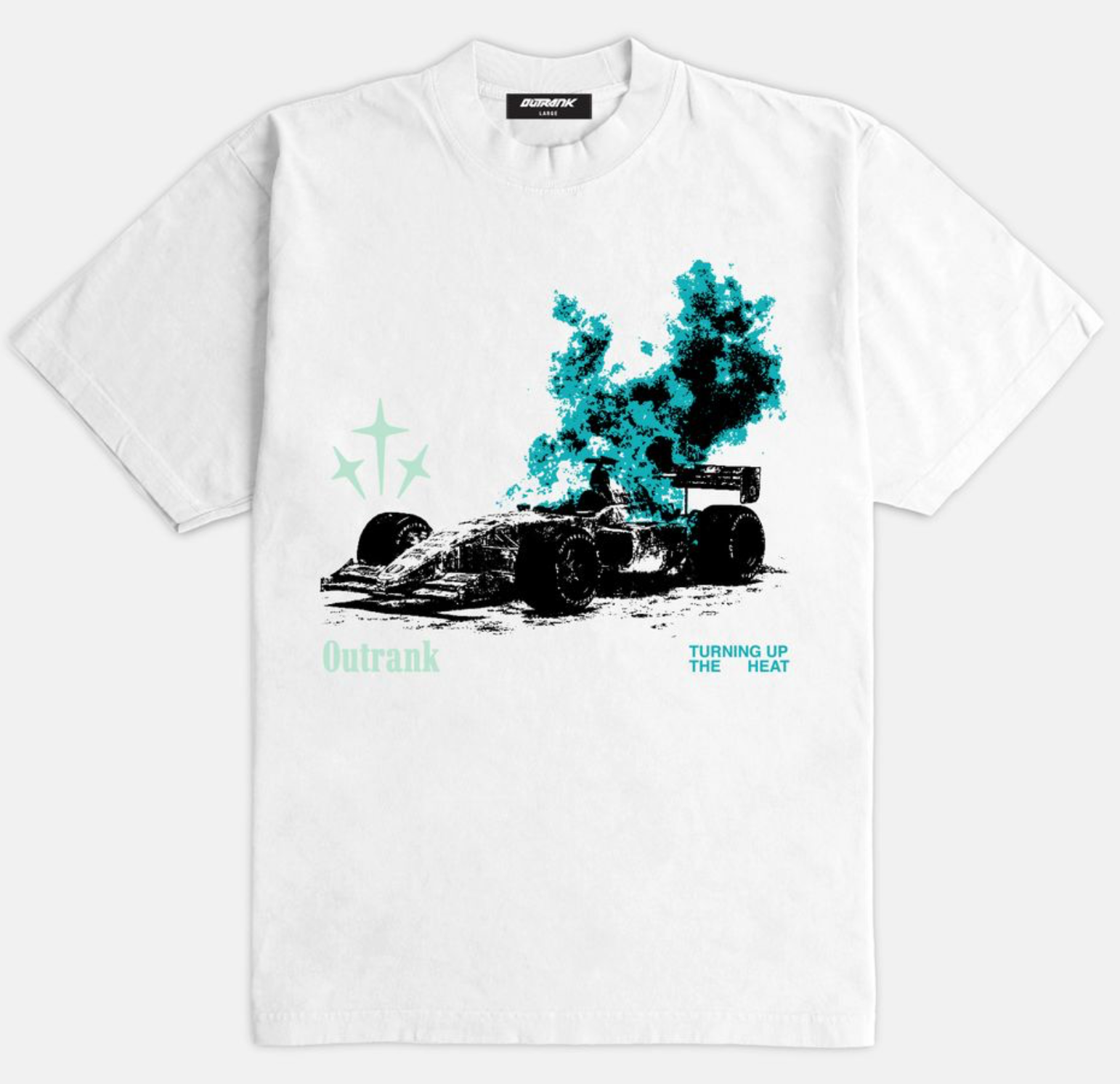 Outrank Turning Up The Heat Heavyweight T-shirt (White) - Outrank