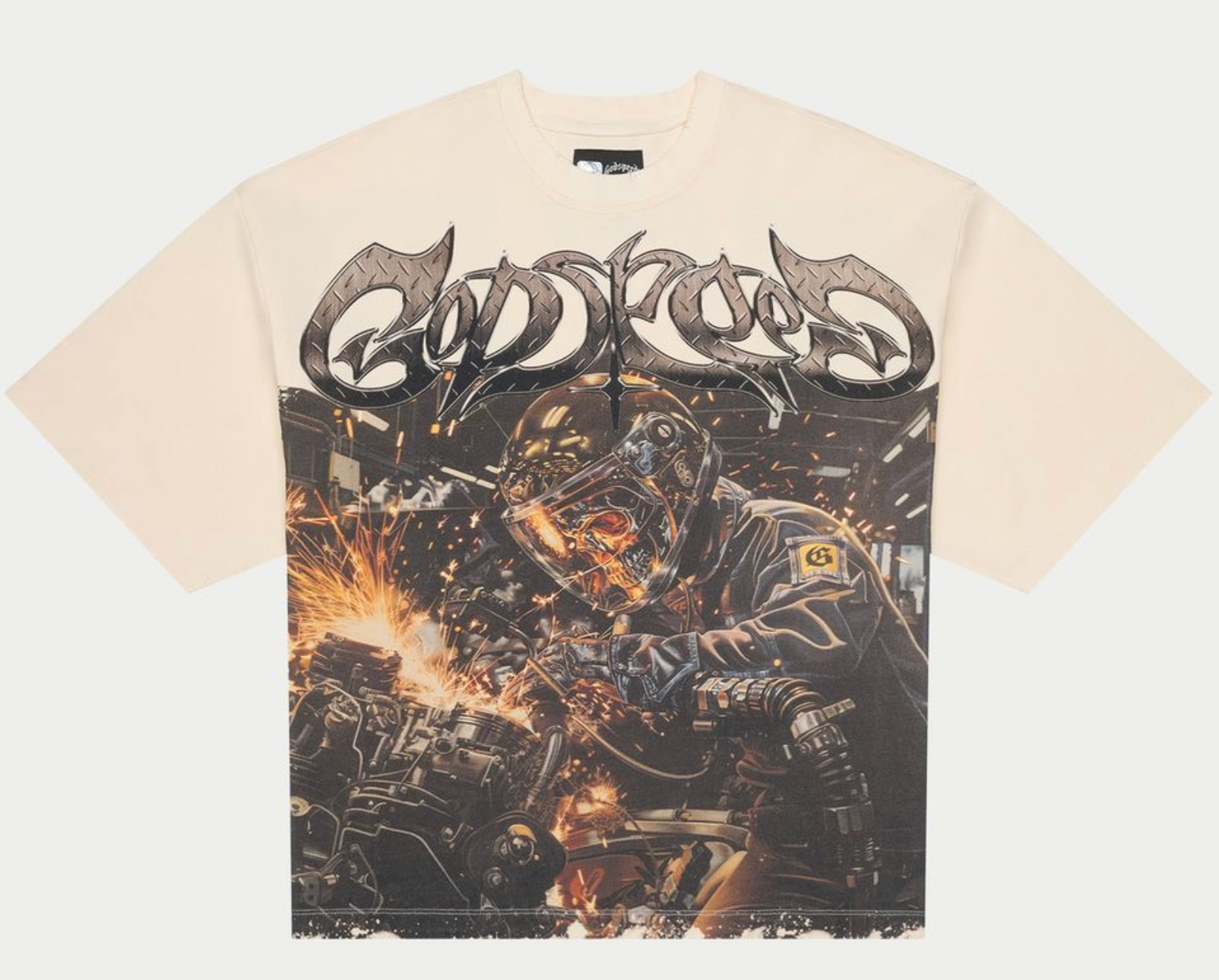 Godspeed Steel Sharpens Steel T-shirt (Bone) - Godspeed