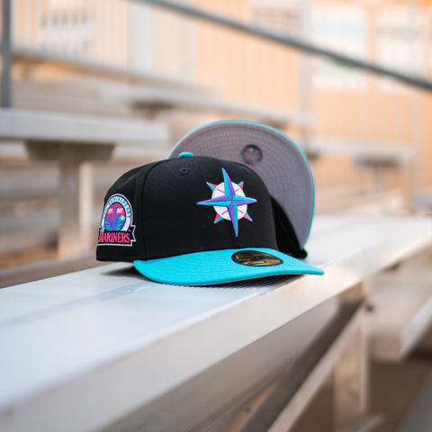 New Era Seattle Mariners 30th Anniversary Good Grey UV (Black/Teal) - New Era