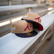 New Era Atlanta Braves 1999 World Series Red UV (Khaki/Navy) - New Era