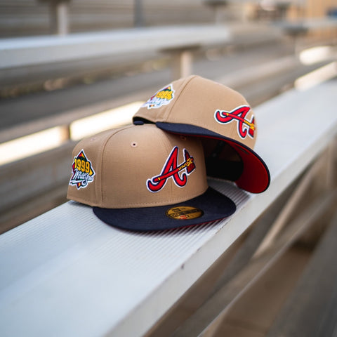 New Era Atlanta Braves 1999 World Series Red UV (Khaki/Navy) - New Era
