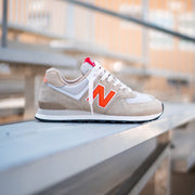 Mens New Balance 574 (Beige/Mandarin) - U574HBO - New Balance