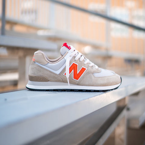 Mens New Balance 574 (Beige/Mandarin) - U574HBO - New Balance