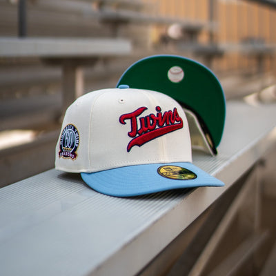 New Era Minnesota Twins 60th Anniversary Good Green UV (Off White/Sky) - New Era