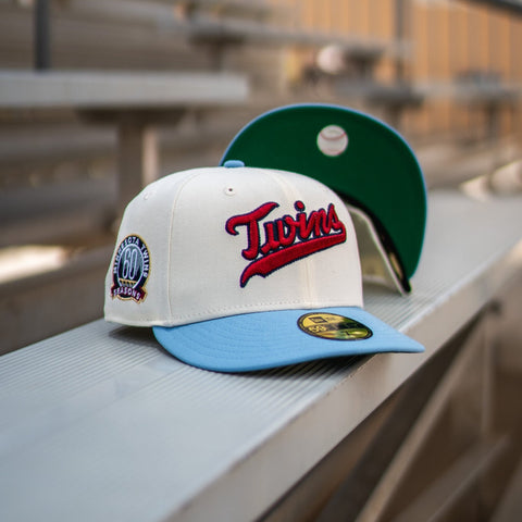 New Era Minnesota Twins 60th Anniversary Good Green UV (Off White/Sky) - New Era