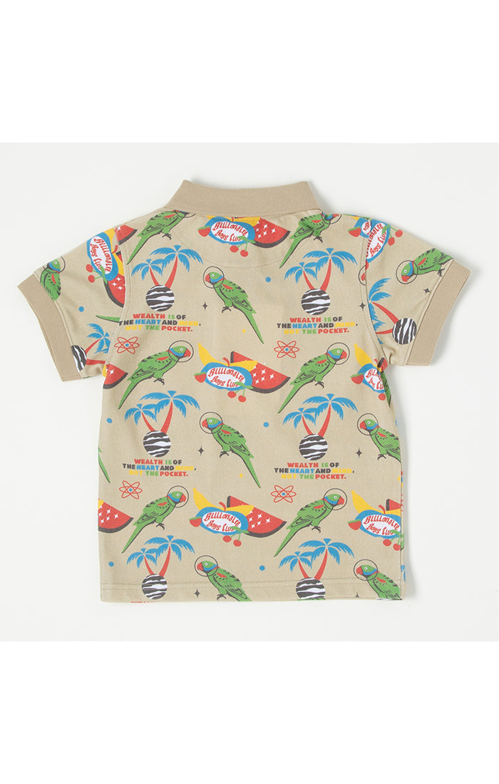 Kids' Billionaire Boys Club "Birdie" ss polo (pale green olive) - Billionaire Boys Club