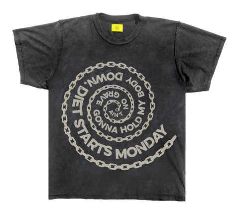 Diet Starts Monday Spiral Chain Tee (Vintage Black) - Diet Starts Monday