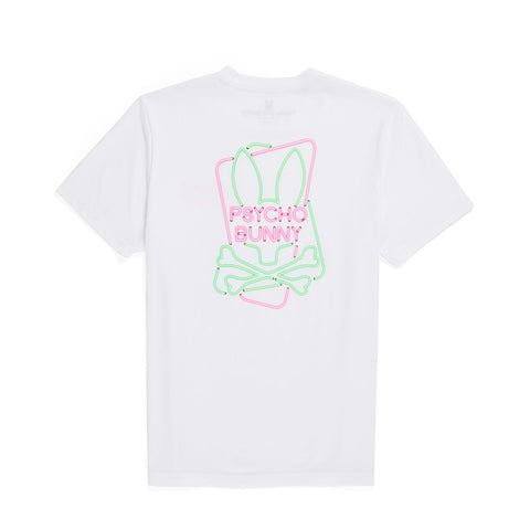 Mens Psycho Bunny Claude Graphic Tee (White) - Psycho Bunny