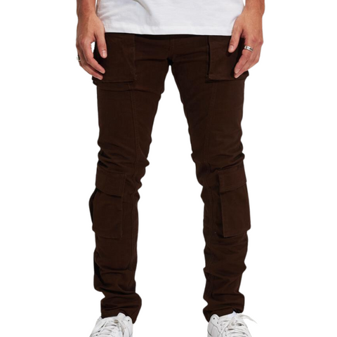 Crysp Solo Cargo Pant (Brown Twill) - CRYSP231-104 - Crysp Denim