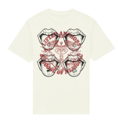 Lifted Anchors "Meds" Tee (Cream) - Lifted Anchors