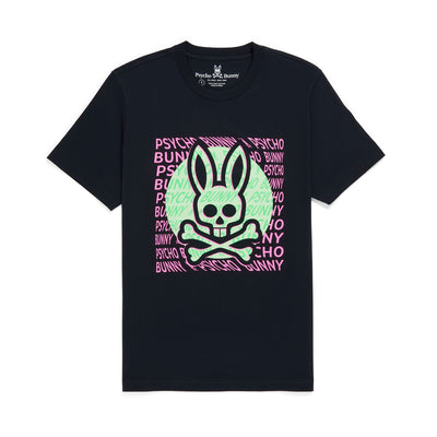 Mens Psycho Bunny Bengal Graphic Tee (Navy) - Psycho Bunny