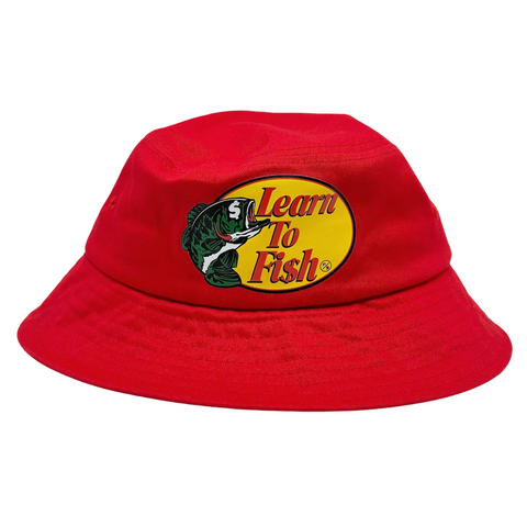 Fly Supply Learn to Fish Bucket Hat (Red) - Fly Supply