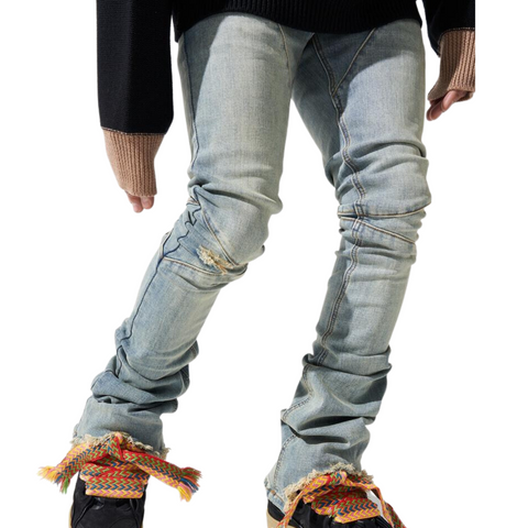 Serenede Bronze Stacked Jeans - Serenede