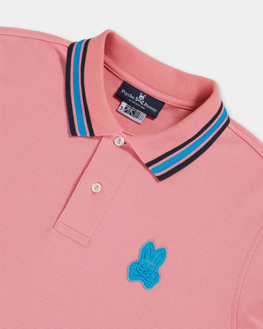 Psycho Bunny Eaton Short Sleeve Polo (Winter Rose) - Psycho Bunny