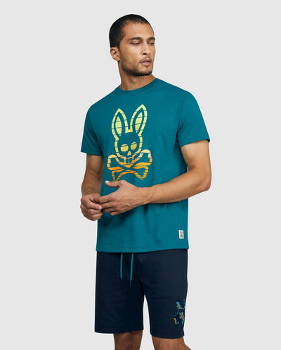 Psycho Bunny Kentmere Graphic Tee (Harbor Blue) - Psycho Bunny