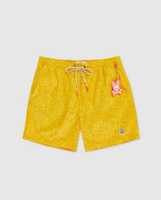 PSYCHO BUNNY SELSIDE COLOR BLOCK SWIM TRUNKS (SUNBURST) - Psycho Bunny