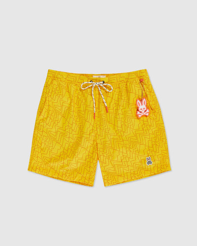 PSYCHO BUNNY SELSIDE COLOR BLOCK SWIM TRUNKS (SUNBURST) - Psycho Bunny