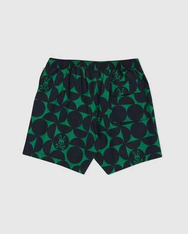 Psycho Bunny Bennett Swim Shorts (Neon Jade) - Psycho Bunny