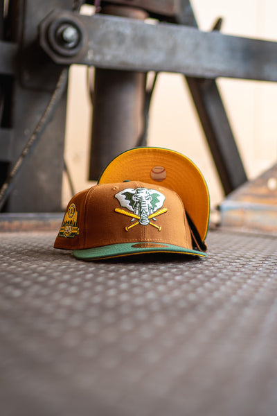 New Era Oakland Athletics 40th Anniversary Yellow UV (Peanut/Forest) - New Era