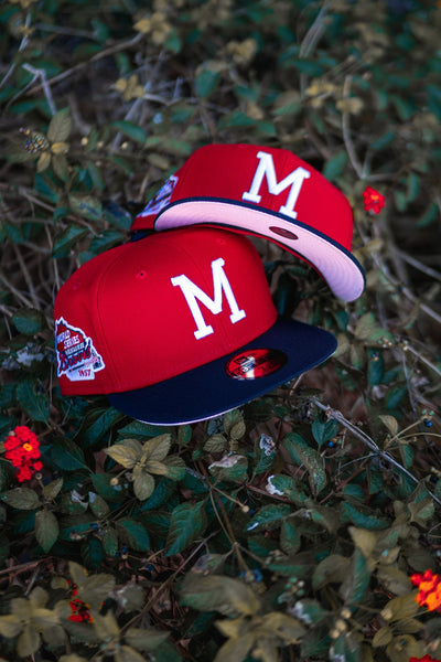 New Era Milwaukee Braves 1957 WS Pink UV (Red/Navy) - New Era