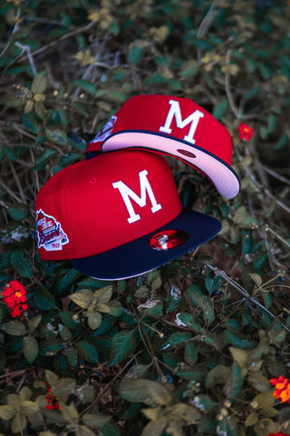 New Era Milwaukee Braves 1957 WS Pink UV (Red/Navy) - New Era