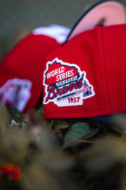 New Era Milwaukee Braves 1957 WS Pink UV (Red/Navy) - New Era