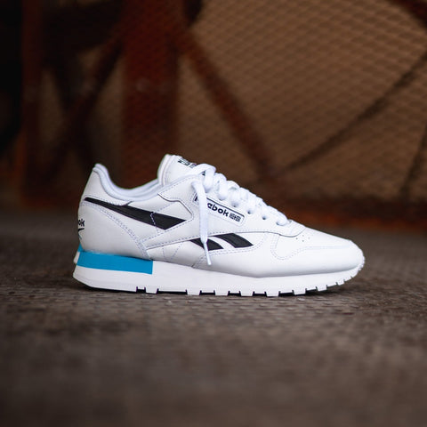 Men's Reebok Classic Leather (White/Radiant Aqua) - Reebok