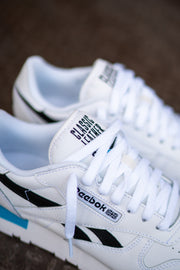 Men's Reebok Classic Leather (White/Radiant Aqua) - Reebok