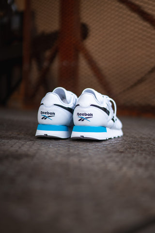 Men's Reebok Classic Leather (White/Radiant Aqua) - Reebok