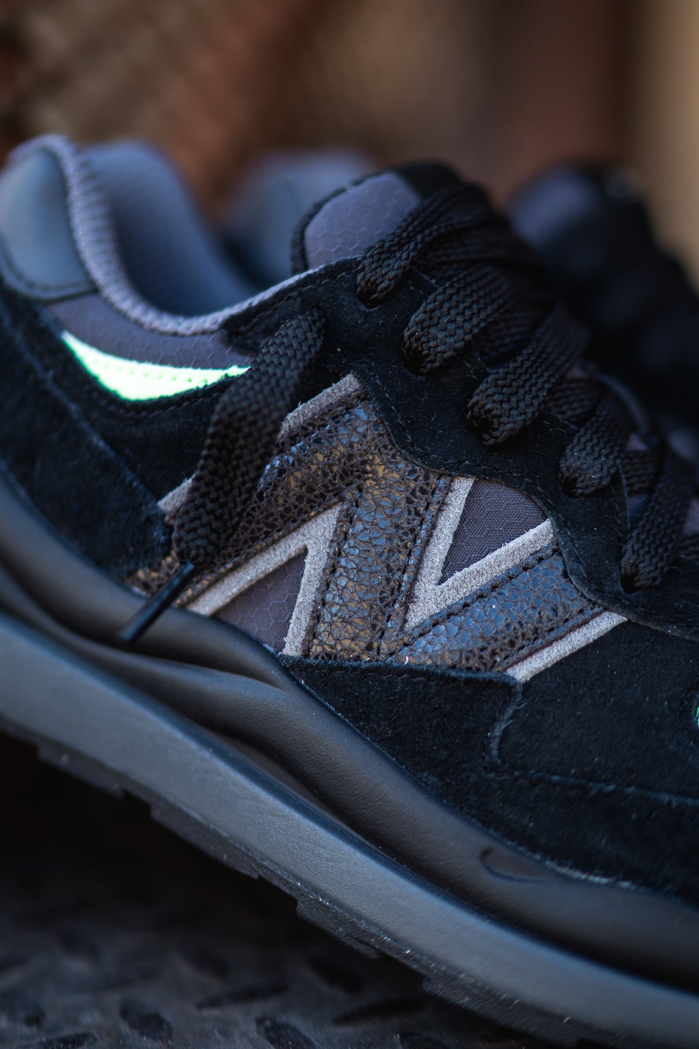 New Balance 57/40 (Black/Green Glow) - M5740GHC - New Balance