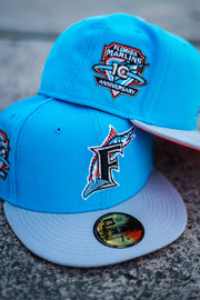 New Era Florida Marlins 10th Anniversary Hot Pink UV (Vice Blue/Grey) - New Era