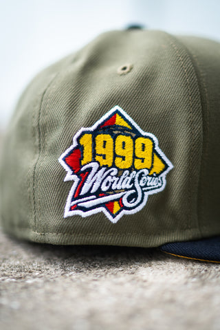 New Era Atlanta Braves 1999 World Series Yellow UV (Olive/Navy) - New Era