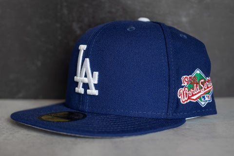 New Era LA Dodgers 1988 World Series Side Patch Fitted Cap (Blue) - New Era