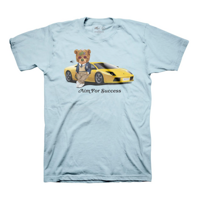 Sniper Gang Aim For Success Tee (Light Blue) - Sniper Gang Apparel