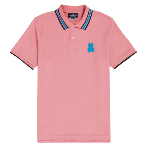 Psycho Bunny Eaton Short Sleeve Polo (Winter Rose) - Psycho Bunny