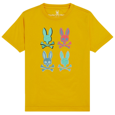 Psycho Bunny Bennett Multi Bunny Tee (Amber Frost) - Psycho Bunny