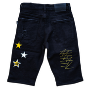 CPTL "Chapel Hill" Denim Shorts (Black/Yellow) - CPTL