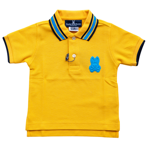 KIDS Psycho Bunny Eaton Short Sleeve Polo (Amber Frost) - Psycho Bunny