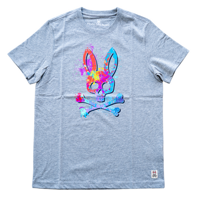 Psycho Bunny Parker Graphic Tee (Heather Grey) - Psycho Bunny