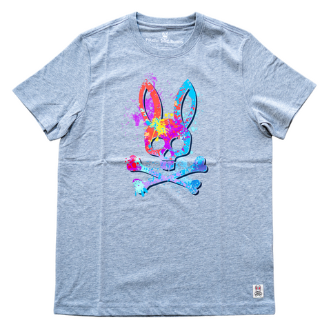 Psycho Bunny Parker Graphic Tee (Heather Grey) - Psycho Bunny
