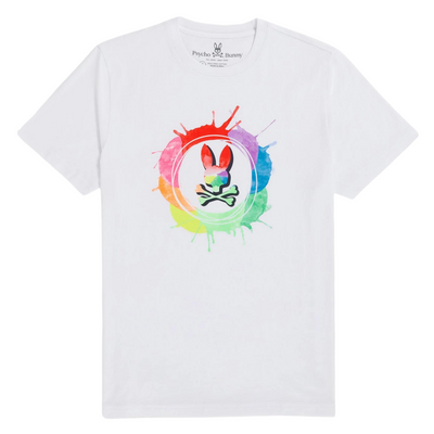 Psycho Bunny Rowson Graphic Tee (White) - Psycho Bunny