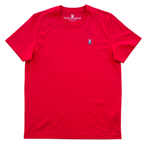 Psycho Bunny Classic Crew Neck Tee (Intense Red) - Psycho Bunny