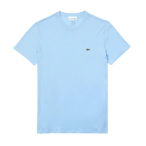 Lacoste Men's Crew Neck Pima Cotton Jersey T-shirt (Sky Blue) - Lacoste