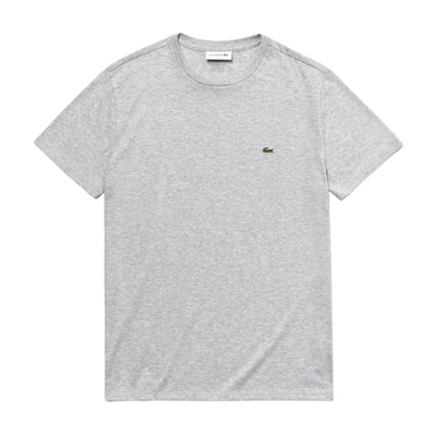 Lacoste Men's Crew Neck Pima Cotton Jersey T-shirt (Grey Chine) - Lacoste