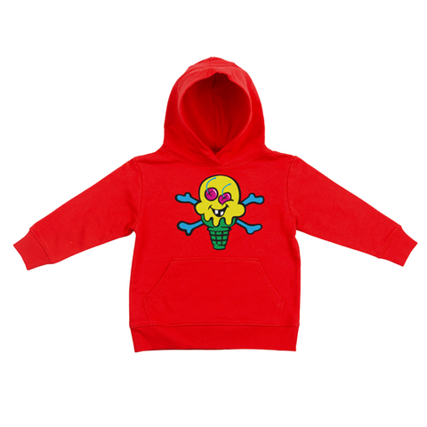 Kid's Ice Cream Swirled Hoodie (Red) - Ice Cream