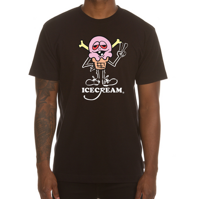 Ice Cream Peace SS Tee (Black) - Ice Cream