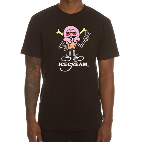 Ice Cream Peace SS Tee (Black) - Ice Cream