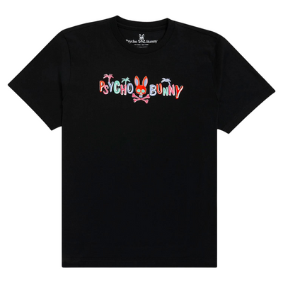 Psycho Bunny Jackson Hand Drawn Tee (Black) - Psycho Bunny